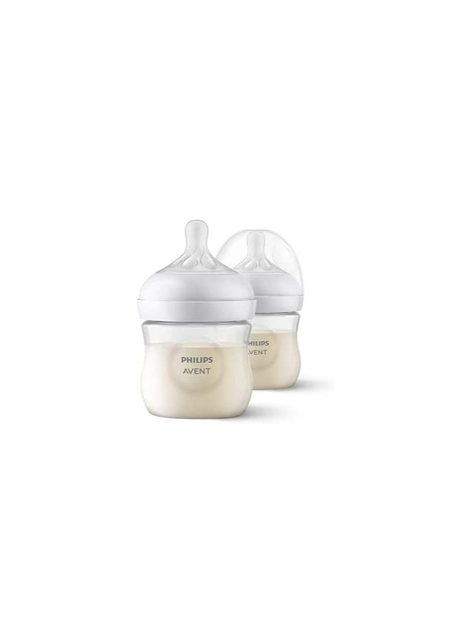 Philips Avent - Natural Response Plastic Baby Feeding Bottle 125ml - Pack of 2