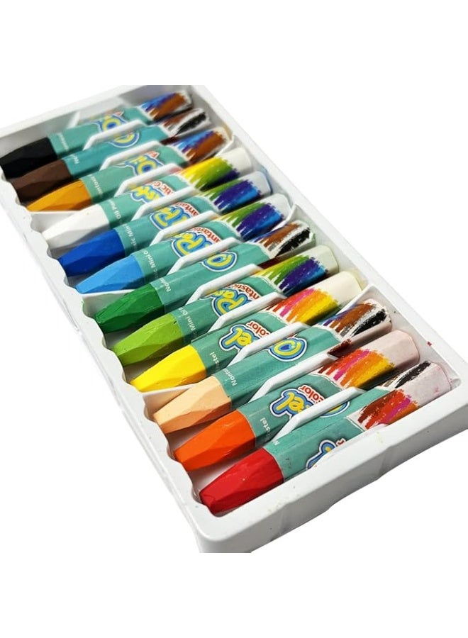 12Pcs Oil Pastel Colors - Image 2