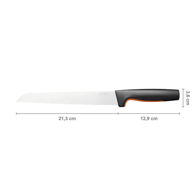 FISKARS FF Knife FF Bread Knife Japenese Stainless Steel Made with Plastic Softgrip Handle 23cm - Image 5