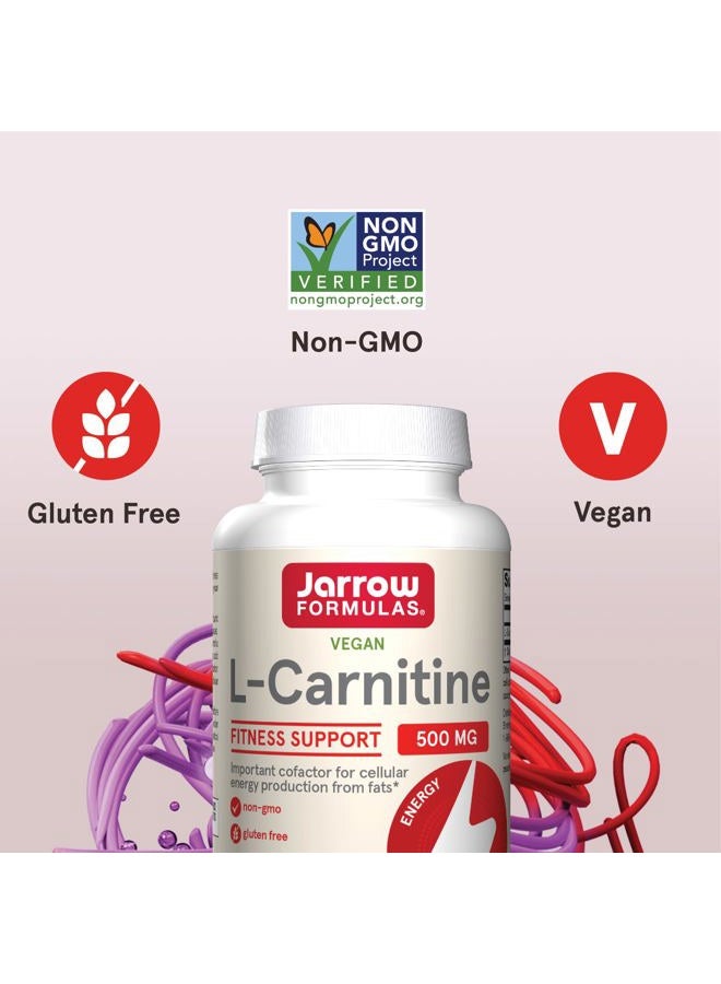 jarrow formulas L-Carnitine 500 mg, Dietary Supplement, Support for Cellular Energy Production, 100 Veggie Capsules, 100 Day Supply - Image 5