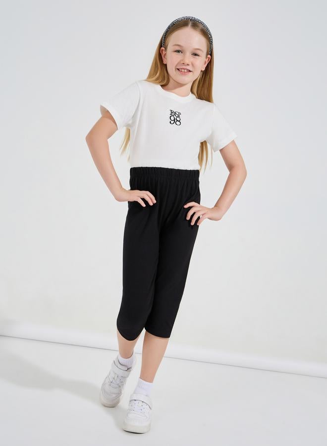 Styli Basic Capri Length Leggings  - Image 2