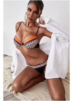 ovitio Black and Orange Bikini Set Including Bra and Bottoms  - Image 2