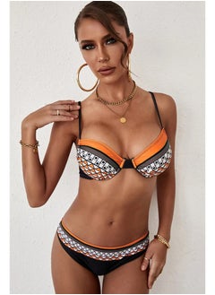 ovitio Black and Orange Bikini Set Including Bra and Bottoms  - Image 1