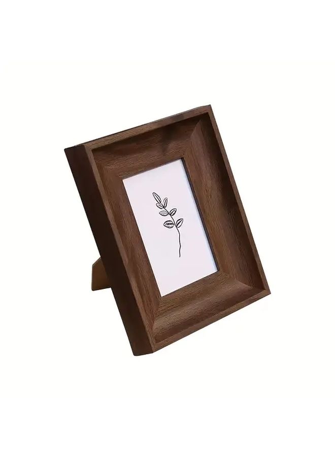 Wood Grain White 6 Inch Resin Retro Picture Frame Tabletop Or Wall Display - Image 5