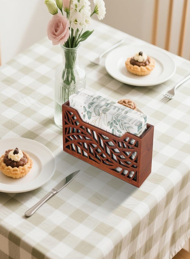 بريمو لاينز حامل مناشف للضيوف لغرفة النوم، حامل مناديل بتصميم رائع مقطوع بالليزر، حامل مناشف يد عصري للاستخدام مرة واحدة للطاولة، سطح المطبخ، الفندق، المكتب، ملحقات السلال - Image 2