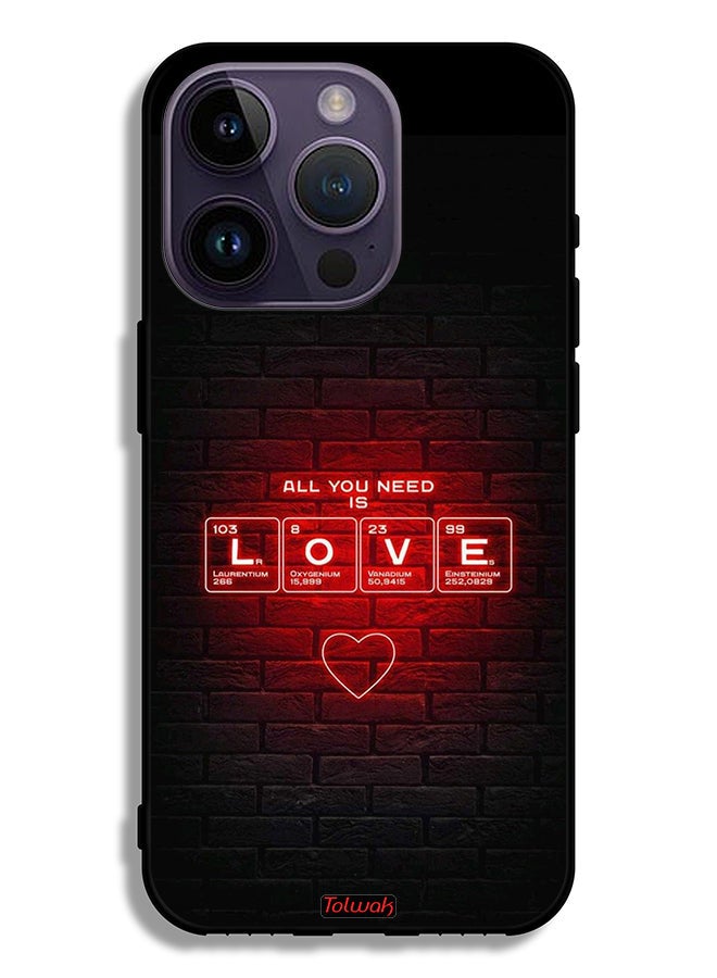 Tolwak Apple iPhone 14 Pro Protective Case All You Need Is Love - Image 2
