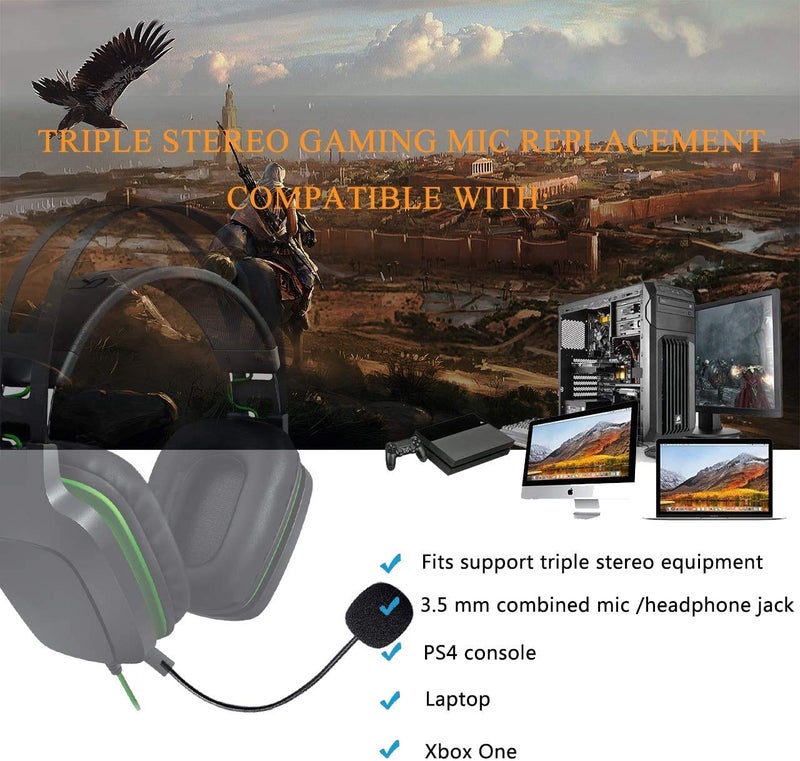 AMYYMA Turtle Beach Mic Replacement - 2 PCS 3.5mm Detachable Game Microphone Boom for Turtle Beach Xbox One 400 420x 450 500p 520 Recon 50x 50p 50 60p 150 Gaming Headset - Image 5