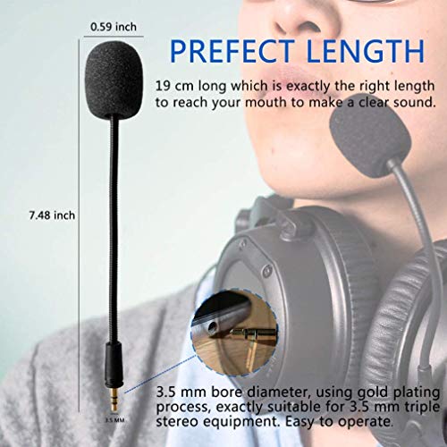AMYYMA Turtle Beach Mic Replacement - 2 PCS 3.5mm Detachable Game Microphone Boom for Turtle Beach Xbox One 400 420x 450 500p 520 Recon 50x 50p 50 60p 150 Gaming Headset - Image 2