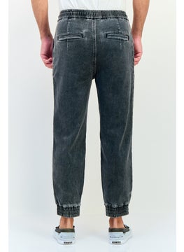 SELECTED Men Loose Fit Washed Jogger Denim, Mid Grey  - Image 2