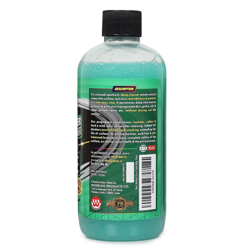 Dazlo Vinyl Leather Cleaner + Conditioner (300ml) | 2-in-1 Formula | Gently Cleans, Shines, Protects Car Interiors, Dashboard, Seat, Doors, Plastic & Rubber Parts, Leather Rexine Jacket Sofa Handbag - Image 5