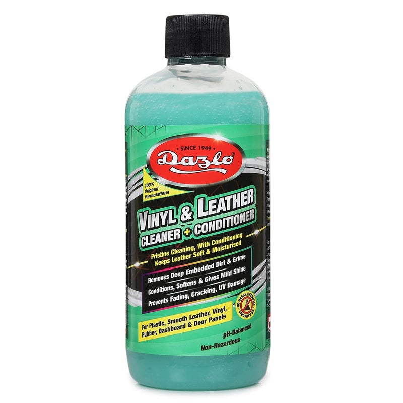 Dazlo Vinyl Leather Cleaner + Conditioner (300ml) | 2-in-1 Formula | Gently Cleans, Shines, Protects Car Interiors, Dashboard, Seat, Doors, Plastic & Rubber Parts, Leather Rexine Jacket Sofa Handbag - Image 1