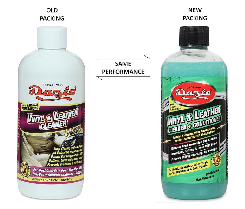 Dazlo Vinyl Leather Cleaner + Conditioner (300ml) | 2-in-1 Formula | Gently Cleans, Shines, Protects Car Interiors, Dashboard, Seat, Doors, Plastic & Rubber Parts, Leather Rexine Jacket Sofa Handbag - Image 2