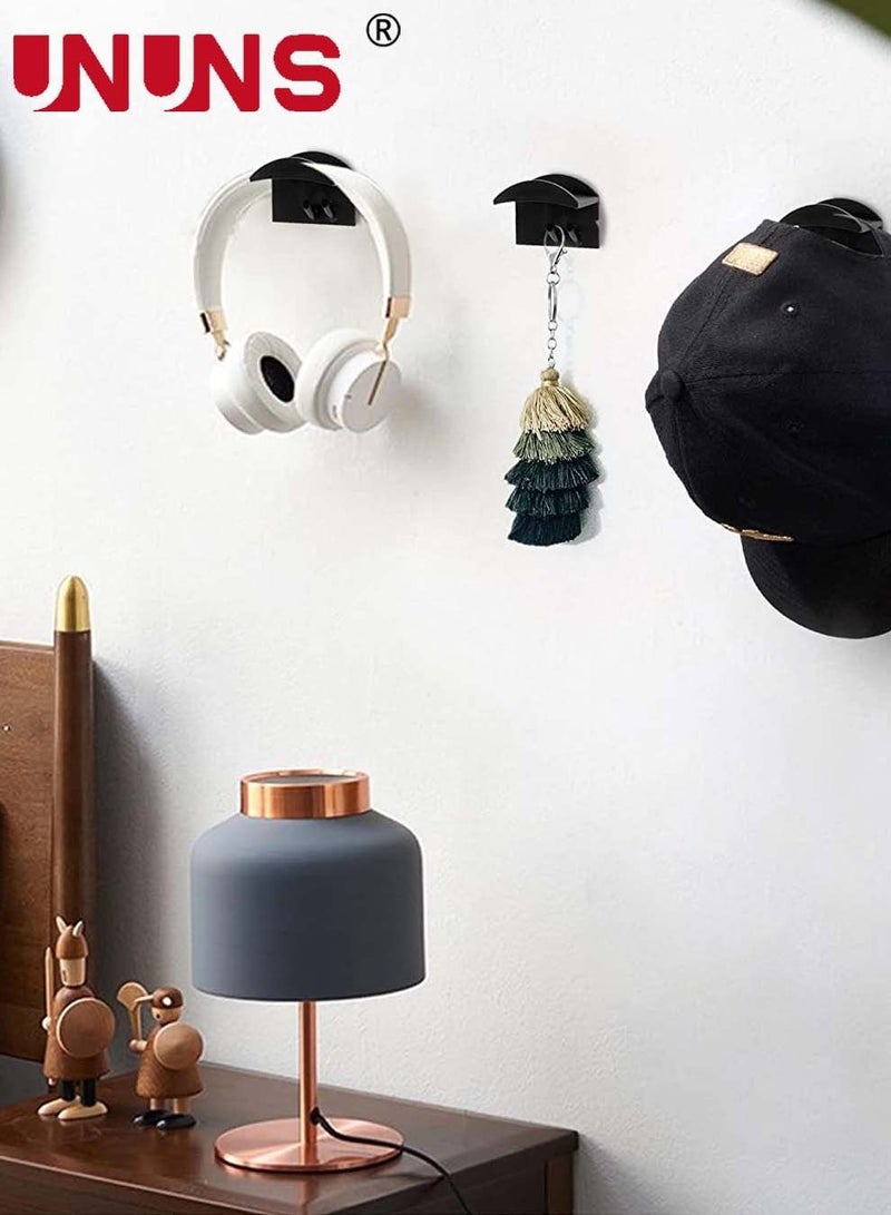 UNUNS 12 PCS Hat Rack For Wall,Hat Hook For Baseball Caps,Upgraded Adhesive Hat Holder,No Drilling,Strong Hat Hooks For Ear Headbands  - Image 2