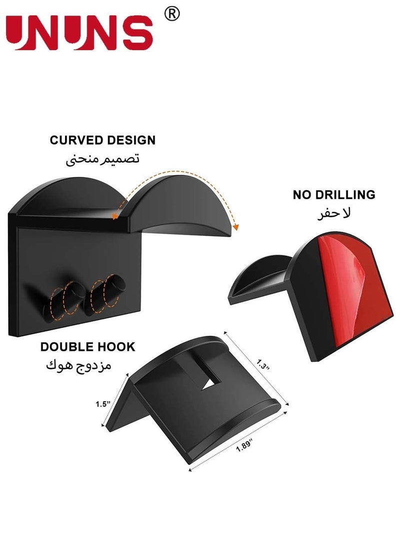 UNUNS 12 PCS Hat Rack For Wall,Hat Hook For Baseball Caps,Upgraded Adhesive Hat Holder,No Drilling,Strong Hat Hooks For Ear Headbands  - Image 4