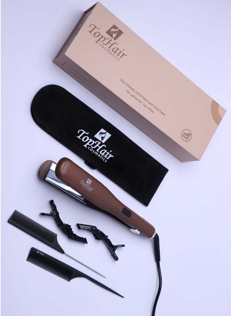 TopHair Professional Titanium Hair Straightener – Heats up to 500°F, Digital Display, Auto Shut-Off - Image 3