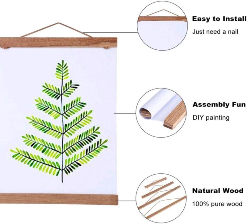 كلاراكو إطار ملصق مغناطيسي، إطار خشبي للصور مقاس 20 بوصة، حامل ملصقات للصور المطبوعة، خرائط، أعمال فنية على القماش، مخطوطات، معلق على الحائط - Image 3