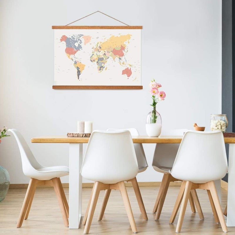 كلاراكو إطار ملصق مغناطيسي، إطار خشبي للصور مقاس 20 بوصة، حامل ملصقات للصور المطبوعة، خرائط، أعمال فنية على القماش، مخطوطات، معلق على الحائط - Image 4