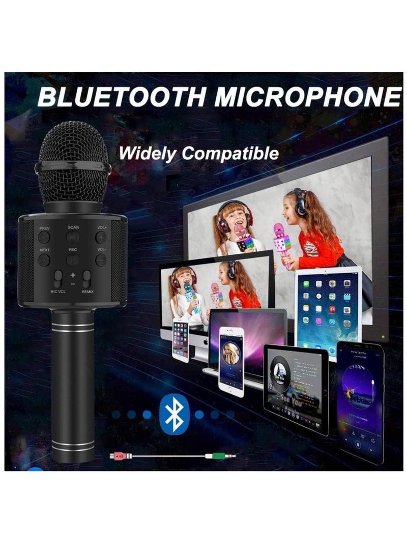 Girl Toys Microphone for Kids,4 5 Year Old Girl Birthday Gifts-6 7 8 9 10 Year Old Girl Gifts Ideas,Girls Toys Age 6-8,Girl Toys Age 6-7,Girls Toys 8-10 Years Old, Bluetooth (Black) - Image 3