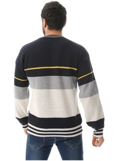 Andora Knitted Slip On Pullover_ Beige , Grey & Navy Blue  - Image 5