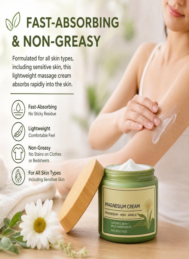 CHAOGKM Total Relief Magnesium Cream，Total Relief Soothing Nerve Magnesium Cream with MSM & Arnica，Nerve & Skin Soothing, Deeply Relaxes Muscles & Nourishes the Skin, Daily Skincare & Relaxation - Image 5
