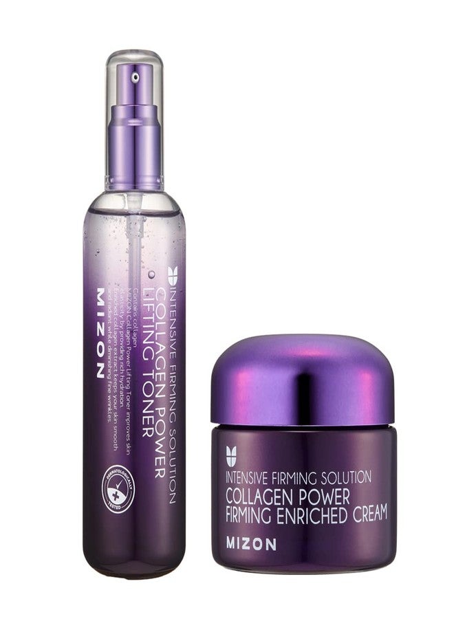 MIZON Bundle Collagen firming enriched cream + Collagen lifting toner Korean Skin Booster Combo - Image 1