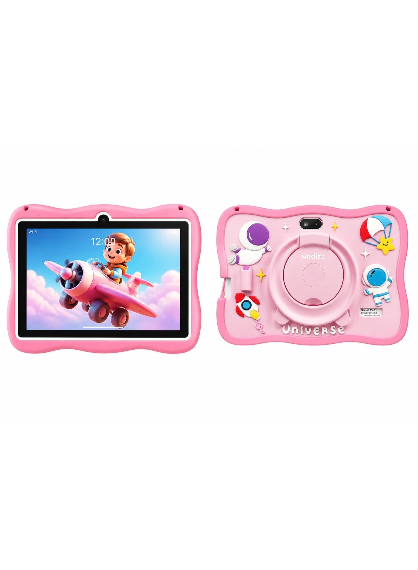 Pad 11 Kids Learning Tablet 6.95 Inch HD Touchscreen Pink, 1.5GB RAM, 8GB ROM, 2.4G/5G Dual-Band WiFi, Kids Android Tablet with Protective Case, Educational Games, Learning Apps, Videos, Online Classes & Entertainment