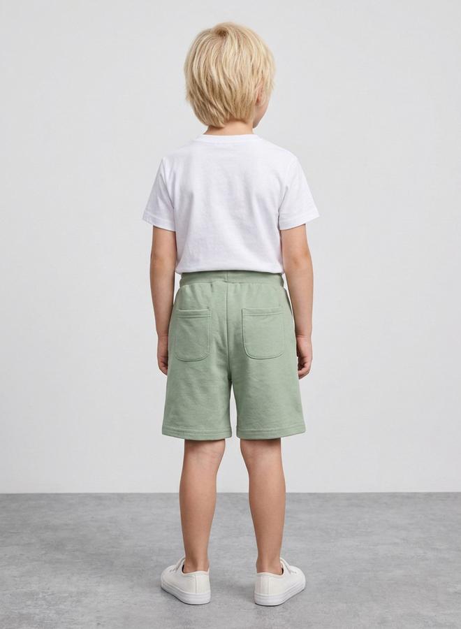 Take Two Boys Green Graphic Print Pocket Detail Shorts By Juniorloom - Image 3