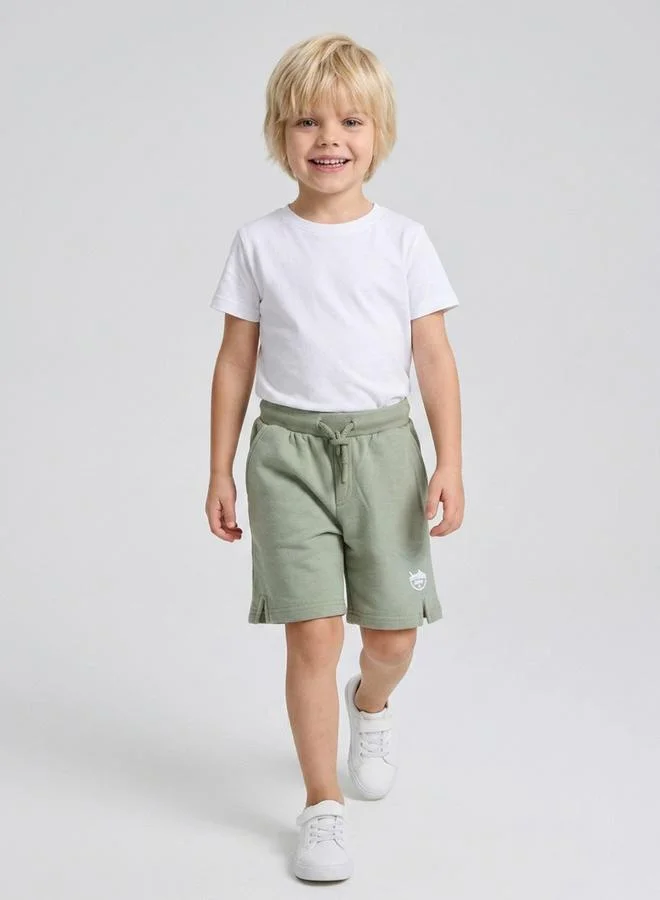 Take Two  Boys Green Graphic Print Pocket Detail Shorts By Juniorloom for Men | Best Price UAE