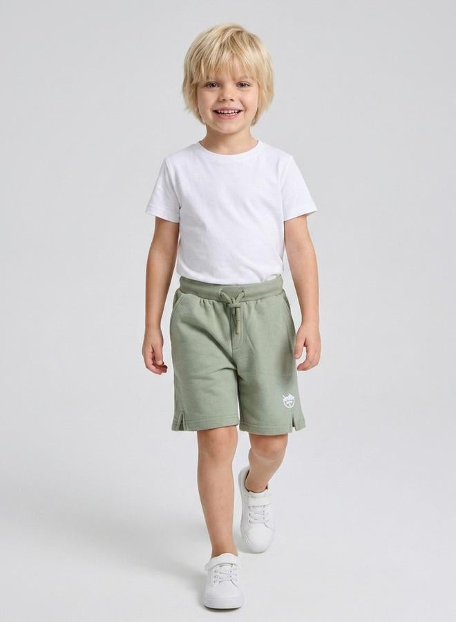 Take Two Boys Green Graphic Print Pocket Detail Shorts By Juniorloom - Image 4
