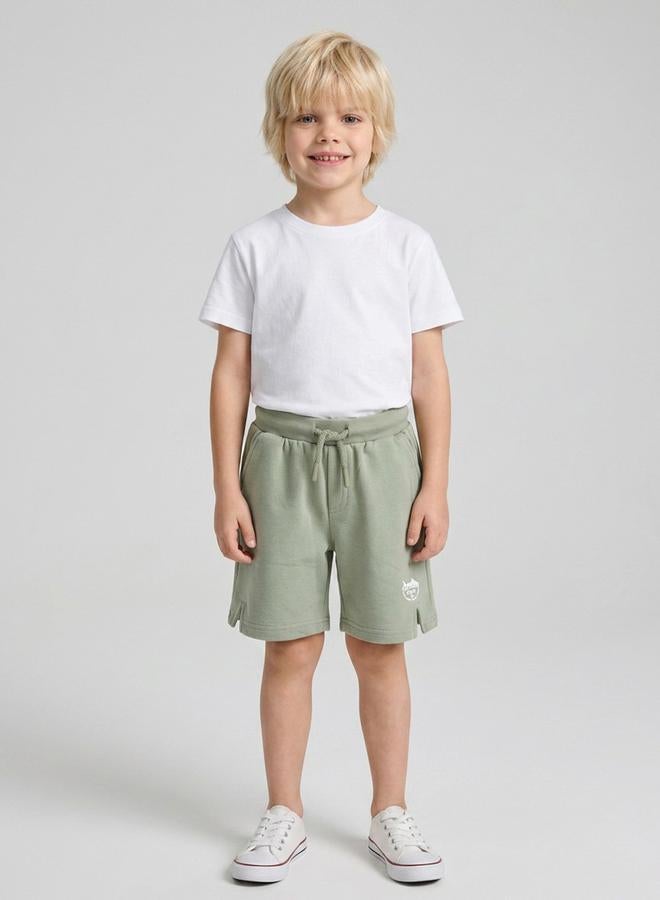 Take Two Boys Green Graphic Print Pocket Detail Shorts By Juniorloom - Image 1
