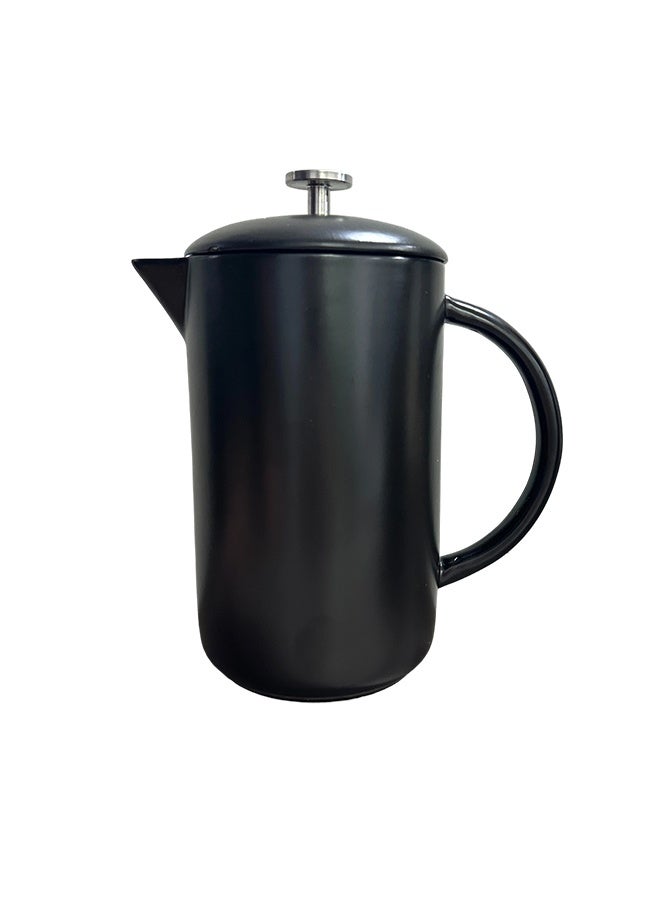 صانعة قهوة فرنش بريس من السيراميك بسعة 1 لتر – إبريق فخاري يحافظ على الحرارة مع فلتر من الفولاذ المقاوم للصدأ بثلاث طبقات، سهل التنظيف ومتعدد الاستخدامات للقهوة والشاي - Image 5