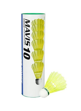 Mavis 10 Green Cap Slow Badminton Shuttlecock 6 Pack, Yellow - pzsku/ZC1C59CF57E1CE613FE66Z/45/_/1646129732/fee037e5-440d-4996-9eec-1ef22e33ce45