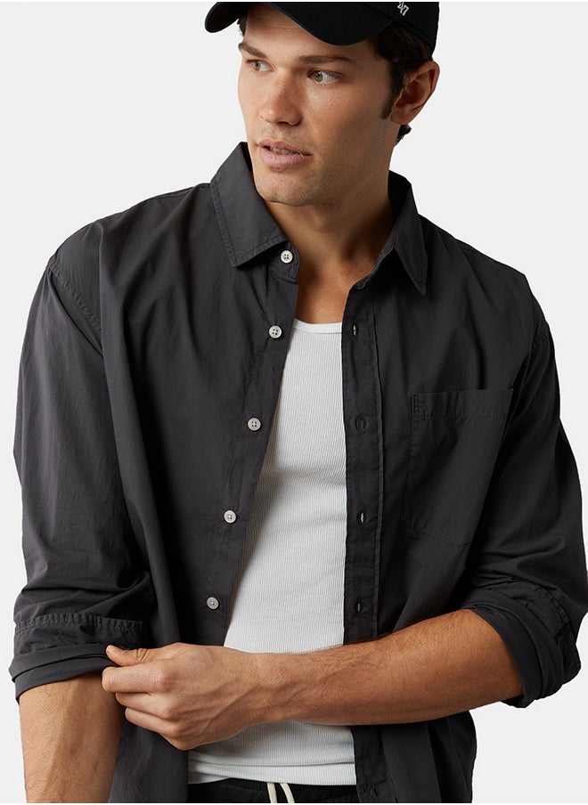 American Eagle - قميص AE Everyday Poplin بأزرار - Image 1
