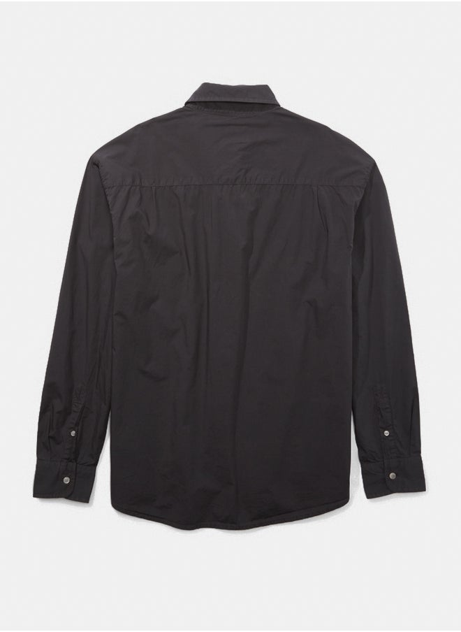 American Eagle - قميص AE Everyday Poplin بأزرار - Image 1