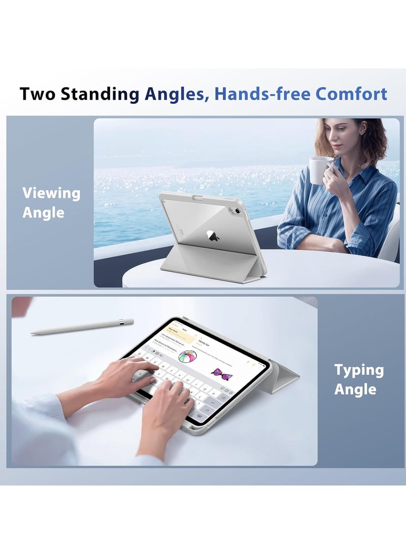 DUSALA 2 in 1 Case for iPad (A16) 11th Generation 11 Inch 2025 with Pencil Holder,Slim Protective Cover with Clear Back Shell,Auto Wake/Sleep With Tempered Glass - Image 5