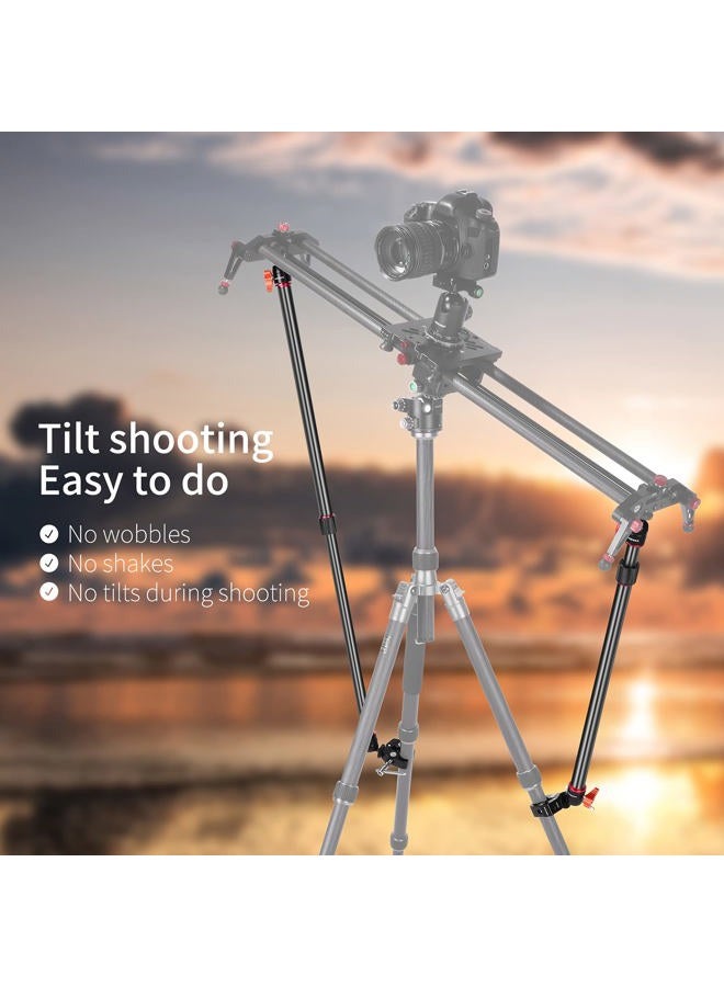 Neewer Camera Slider Support Arm Stabilizer, 2-Pack Adjustable Tripod Stability Arm for Increasing Stability in Aluminum Alloy, Extendable Poles for Camera Video Slider Rail with C Clamps and BallHead - Image 3
