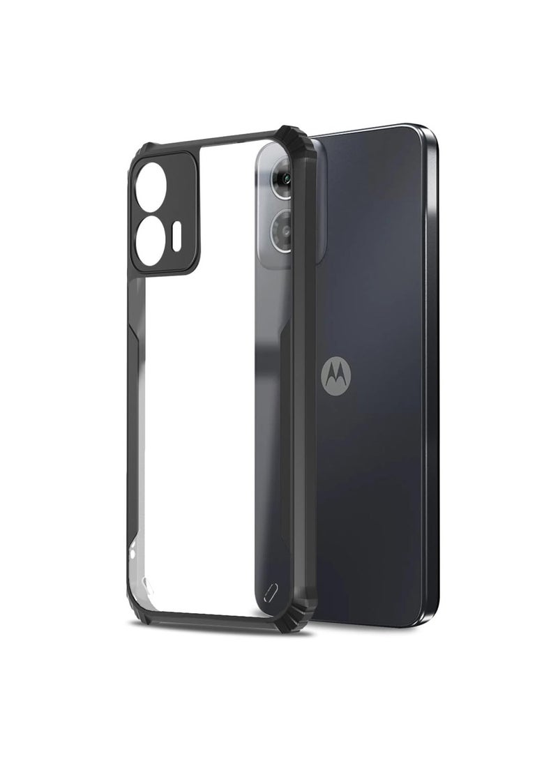 Wtech Hybrid TPU Silicone with Raised Armour Bumpers Slim Case Cover For Motorola Moto G34 5G 2023 Black - Image 5