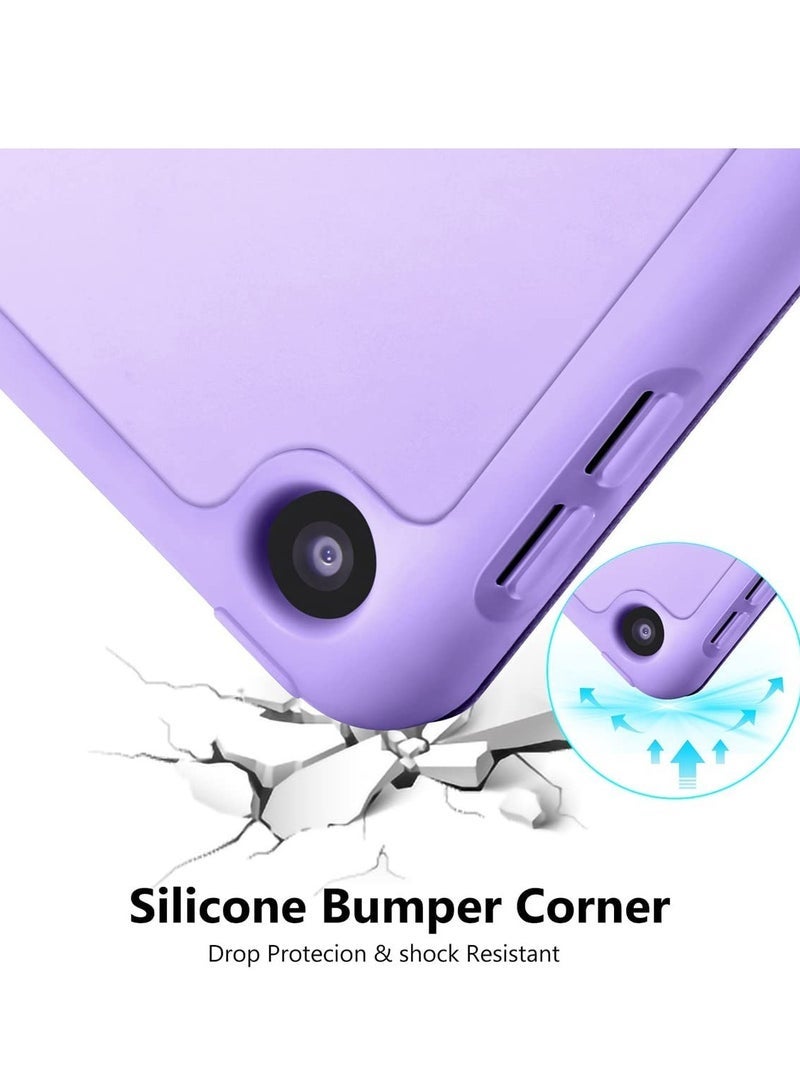 SmartGrist Case for iPad 8th Generation/iPad 10.2 Case 2020, Smart Folio Soft TPU Protective Case Cover with Apple Pencil Holder for iPad 8th/7th Gen, Auto Sleep/Wake, Full Body Protection - Lavender - Image 4