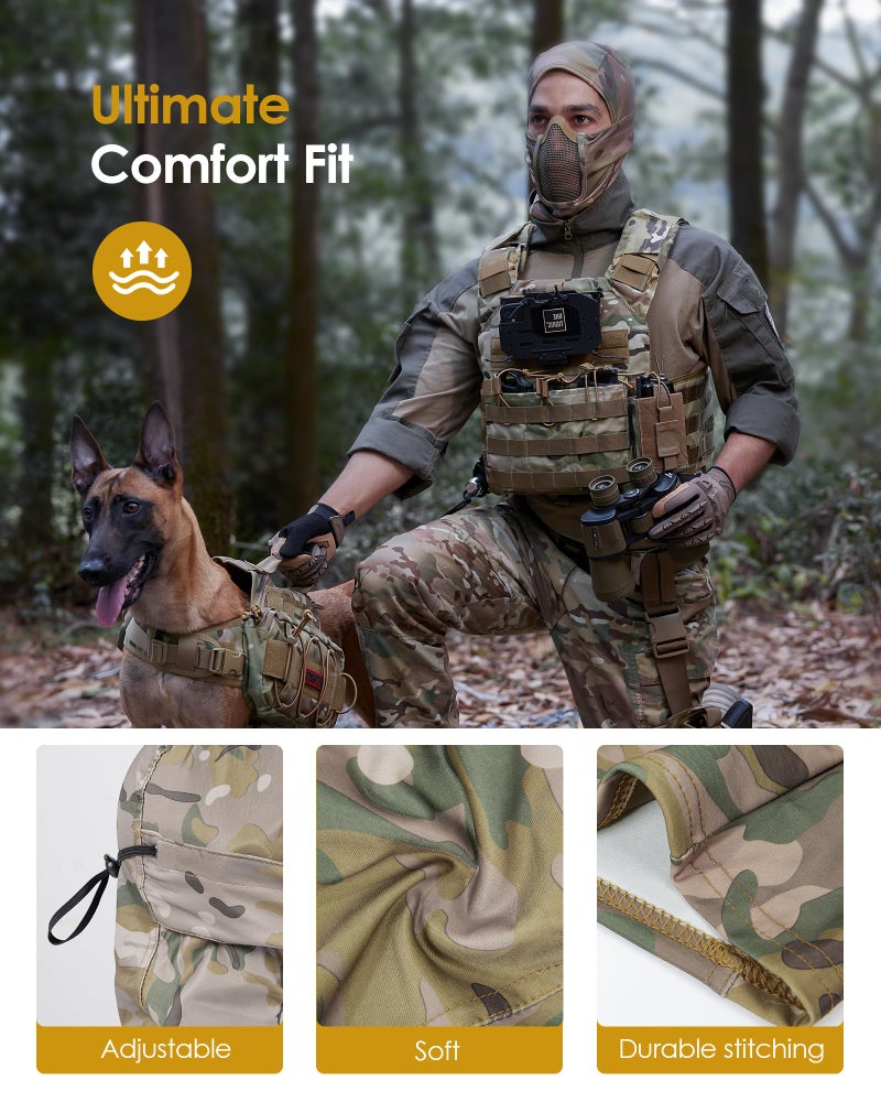 OneTigris Balaclava Mesh Mask, Ninja Tactical Mask with Full Face Protection for Outdoor (Black) - Image 2