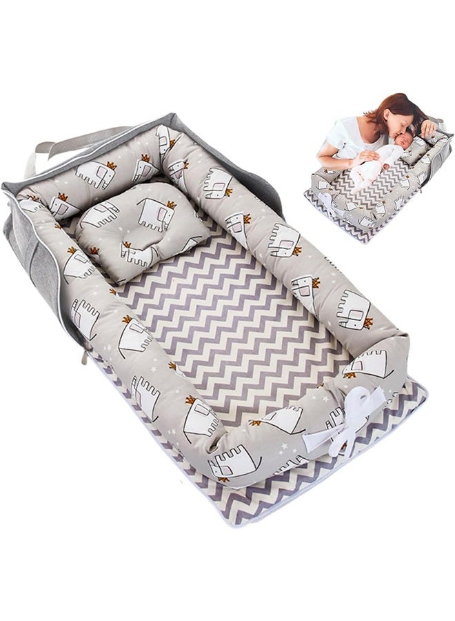 Beauenty Baby Lounger For Newborn 0-24 Months, Foldable Baby Nest Cover, Breathable & Soft Travel Nest Bed for Infants Toddler - Indoor & Outdoor Use - Image 1