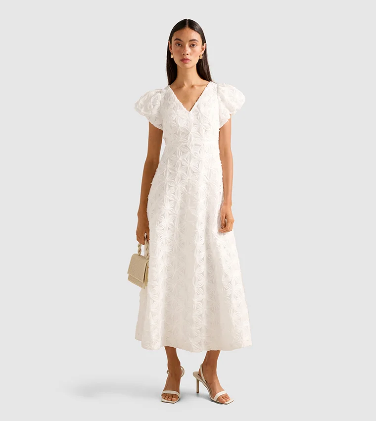 فورايفر نيو Flynn Floral Texture Midi