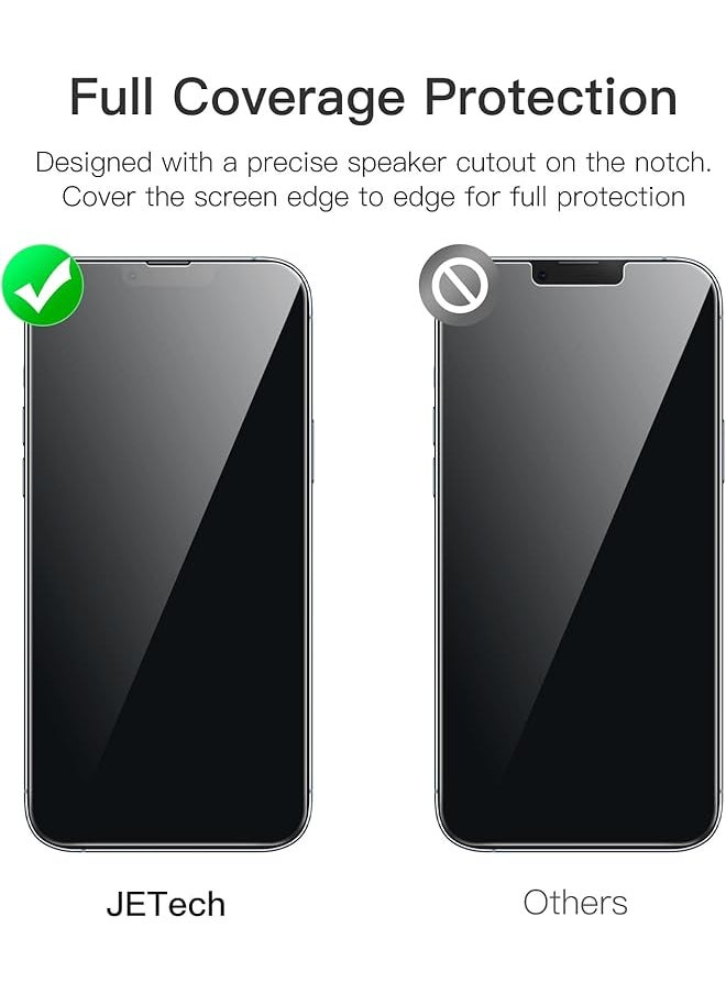Jetech Full Coverage Screen Protector For Iphone 13 Pro Max 6.7 Inch 9H Tempered Glass Film Case Friendly Hd Clear 3 Pack  - Image 2