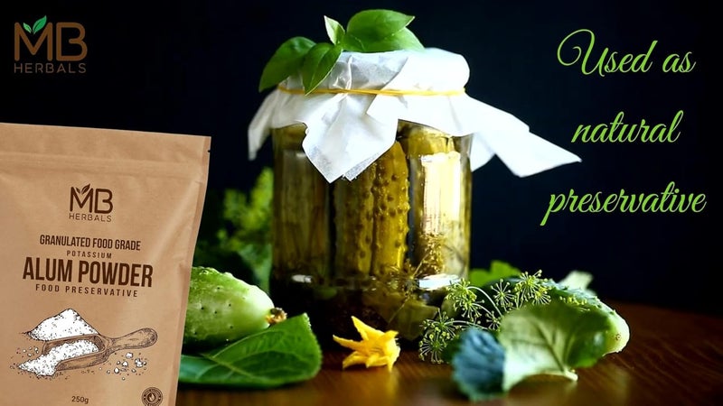 MB Herbals بودرة الألوم من MB Herbals 500 جرام - بودرة الفتكارى للعناية بالبشرة وتنقية المياه بعد الحلاقة ومزيل العرق - Image 3