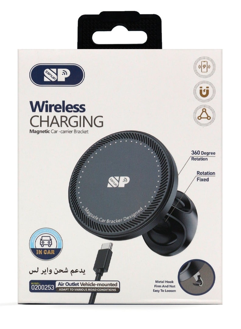 سناب ستاند سيارة مع شاحن لاسلكي - Image 3