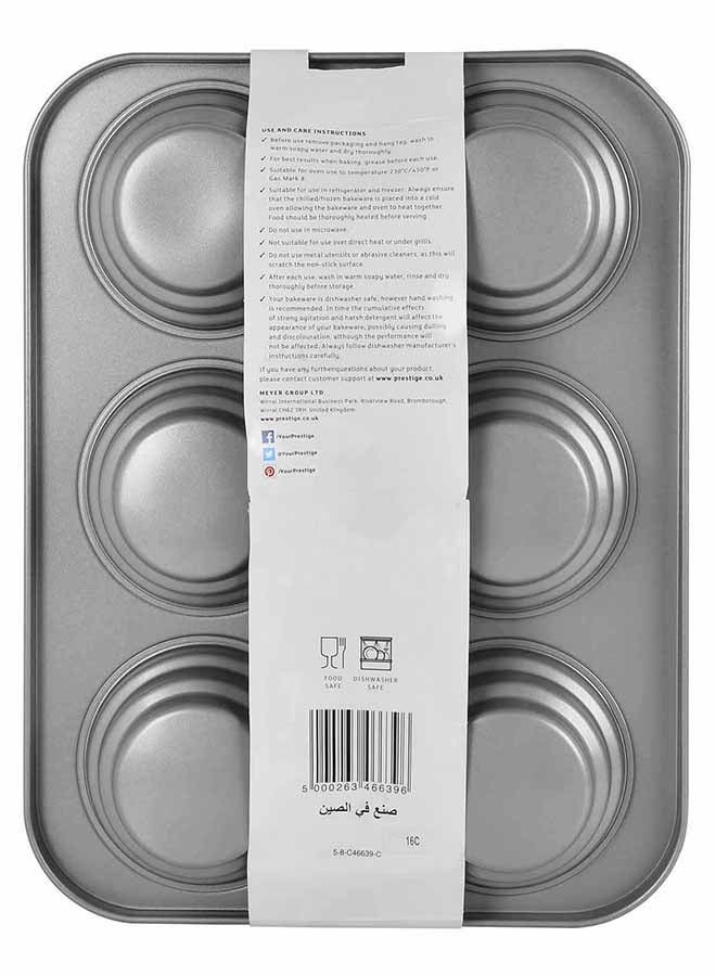 Prestige Bakemaster 2 Circle Cakelette Pan Chrome 0.6cm - Image 2