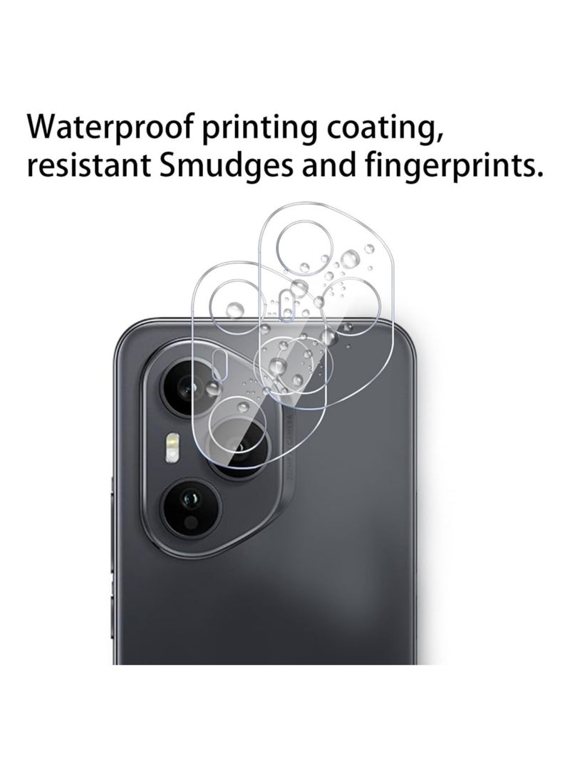 Aookay [2+2 Pack] Compatible with Honor 400 Pro 5G Screen Protector & Camera Lens Protector HD Tempered Glass, [Support Fingerprint Unlocking] 9H Hardness Anti-Scratch Bubble-Free - Image 4