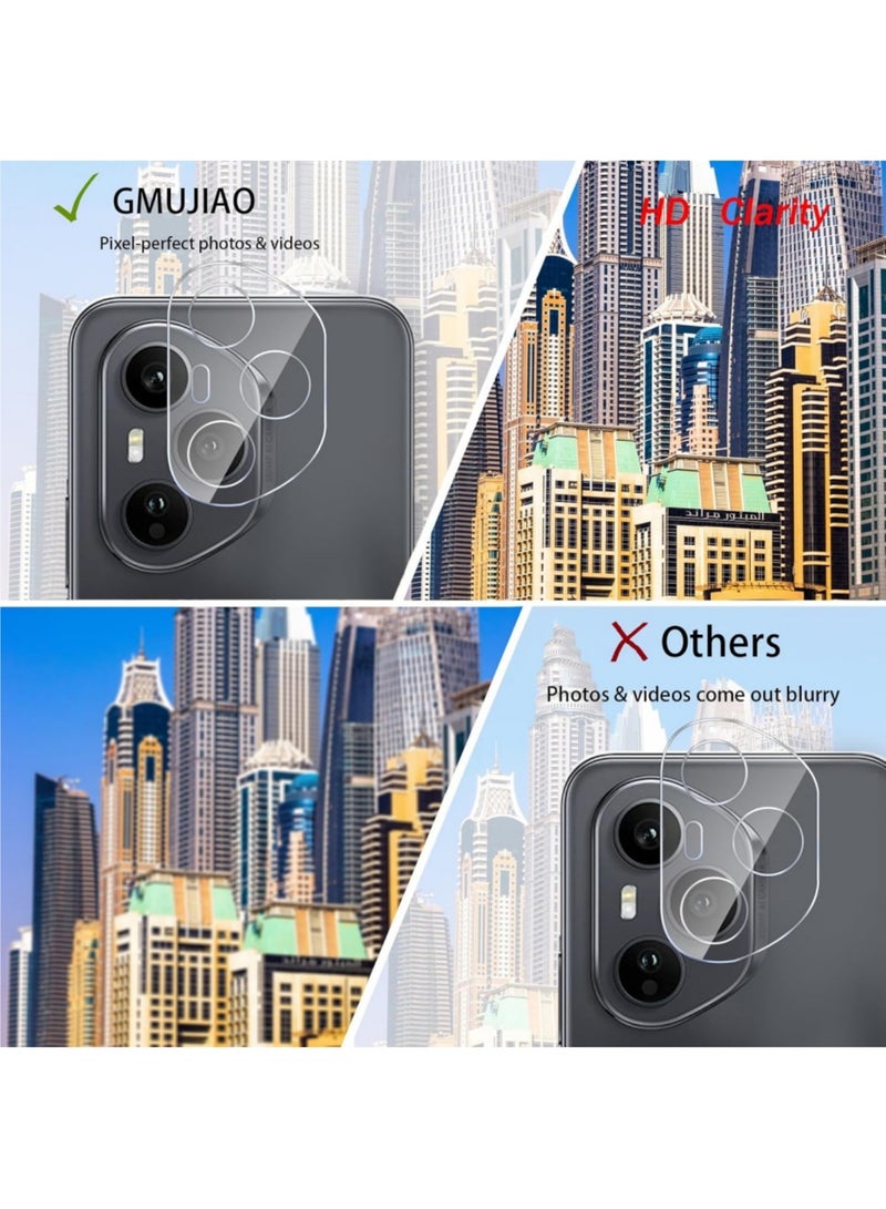 Aookay [2+2 Pack] Compatible with Honor 400 Pro 5G Screen Protector & Camera Lens Protector HD Tempered Glass, [Support Fingerprint Unlocking] 9H Hardness Anti-Scratch Bubble-Free - Image 3
