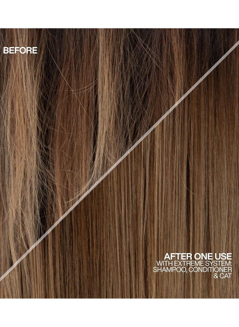 REDKEN علاج بروتين إعادة بناء Redken Extreme CAT المضاد للتلف | للشعر المتضرر | يقوي الشعر ويضيف اللمعان | مع السيراميد | 5 أونصة سائلة، 6.8 أونصة سائلة - Image 2