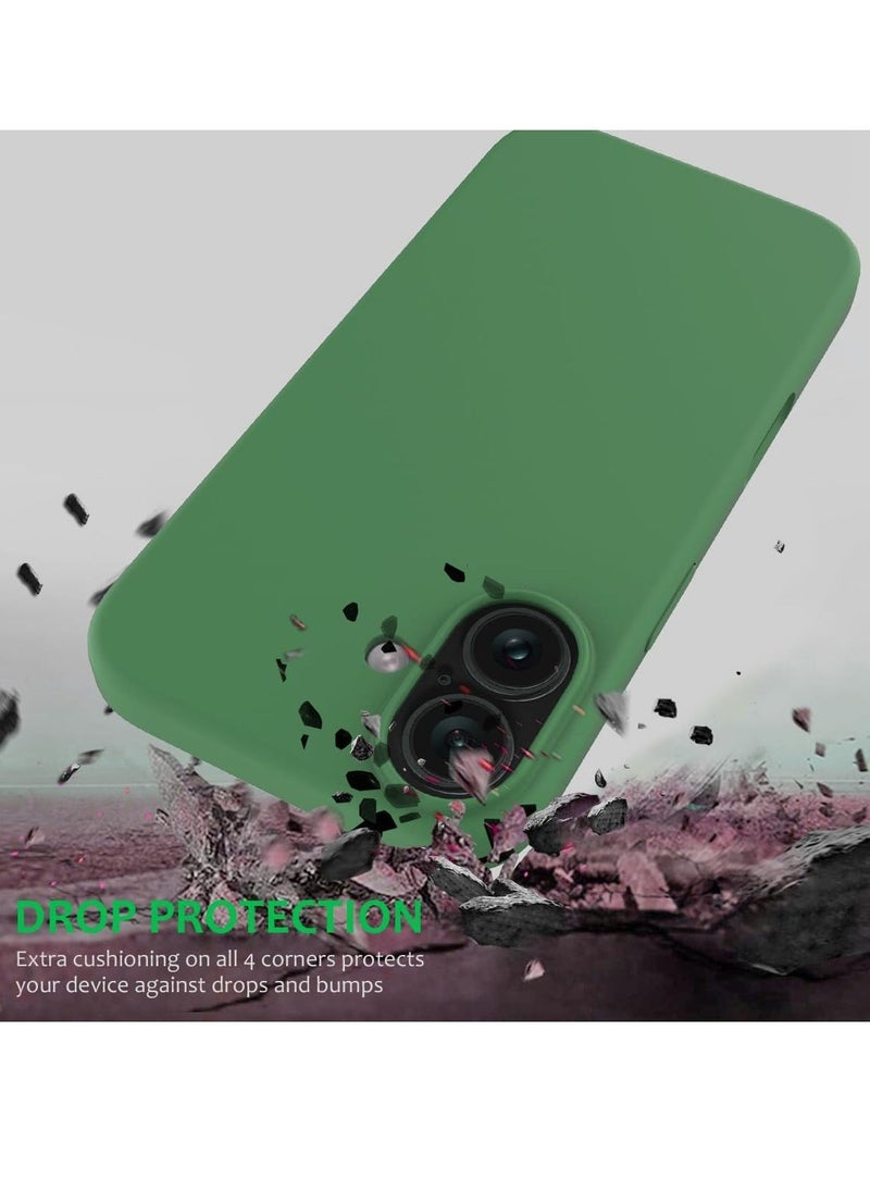 Raxoom iPhone 16 Slim Fit Matte Green TPU Case â€“ Soft, Flexible, Shock-Resistant Silicone Back Cover - Image 5