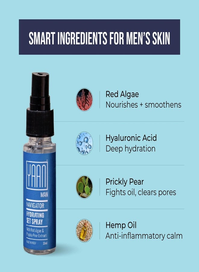 Yaan Man Hydrating Set Spray | Long Lasting Make-up Fixer For Men | Natural Finish | Alcohol Free | 30ml - Image 4